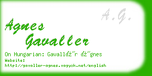 agnes gavaller business card